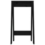 Tabourets lot de 2 noir 40x40x75 cm bois massif de pin – Image 4