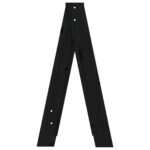 Tabourets lot de 2 noir 40x40x75 cm bois massif de pin – Image 5