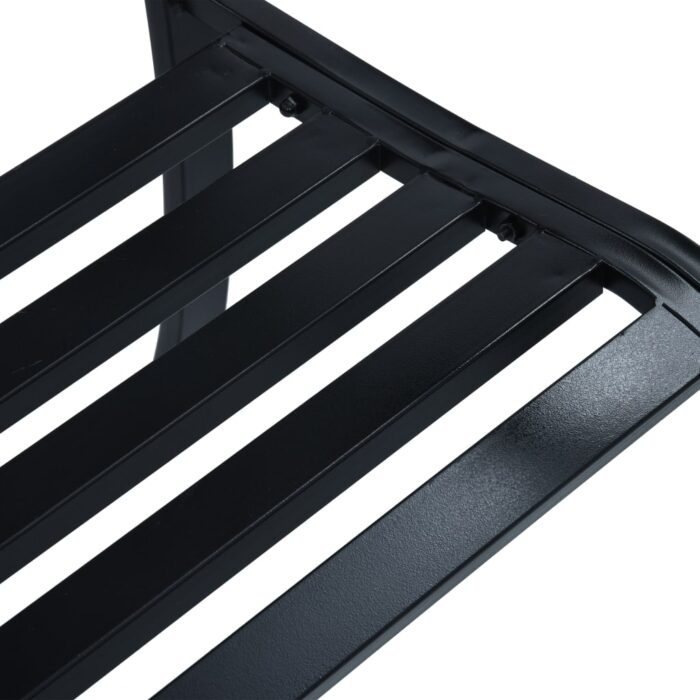 Banc de jardin Noir 120 cm Acier – Image 4
