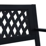 Banc de jardin Noir 120 cm Acier – Image 5