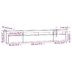 Meuble TV avec lumières LED Noir 240x35x40 cm – Image 10