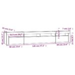 Meuble TV avec lumières LED Gris béton 240x35x40 cm – Image 10