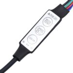 Meuble TV avec lumières LED Gris béton 240x35x40 cm – Image 8