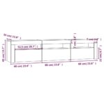 Meuble TV avec lumières LED Gris béton 180x35x40 cm – Image 10