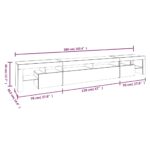 Meuble TV avec lumières LED Blanc 260x36,5x40 cm – Image 12