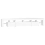 Meuble TV avec lumières LED Blanc 230x36,5x40 cm – Image 6