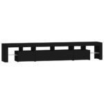 Meuble TV avec lumières LED Noir 230x36,5x40 cm – Image 5