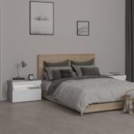 Tables de chevet 2 pcs et lumières LED Sonoma gris 60x35x40 cm – Image 2