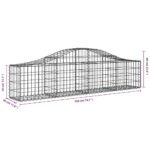 Panier de gabions arqué 200x30x40/60 cm Fer galvanisé – Image 3