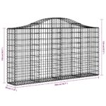 Panier de gabions arqué 200x30x100/120 cm Fer galvanisé – Image 3