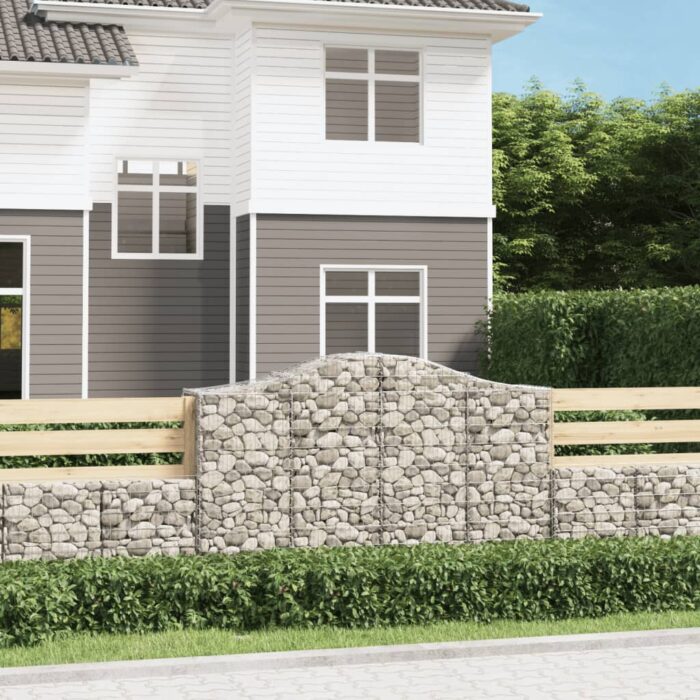 Panier de gabions arqué 200x50x120/140 cm Fer galvanisé – Image 1