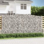 Panier de gabions arqué 400x30x200/220 cm Fer galvanisé