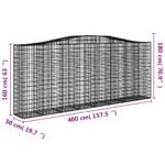 Panier de gabions arqué 400x50x160/180 cm Fer galvanisé – Image 3