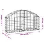 Panier de gabions arqué 100x30x40/60 cm Fer galvanisé – Image 3
