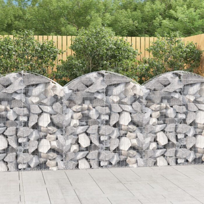 Panier de gabions arqué 100x30x100/120 cm Fer galvanisé – Image 1