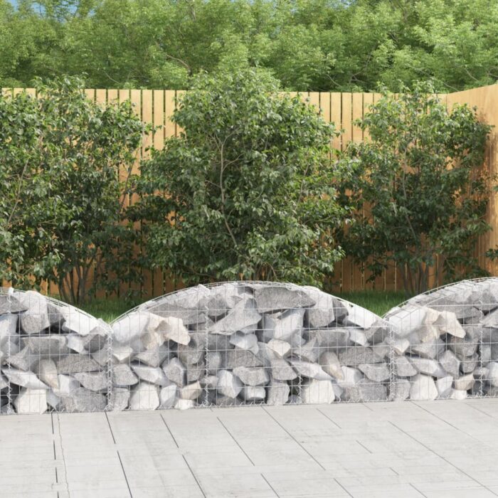 Panier de gabions arqué 150x30x40/60 cm Fer galvanisé – Image 1