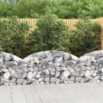 Panier de gabions arqué 150x30x60/80 cm Fer galvanisé