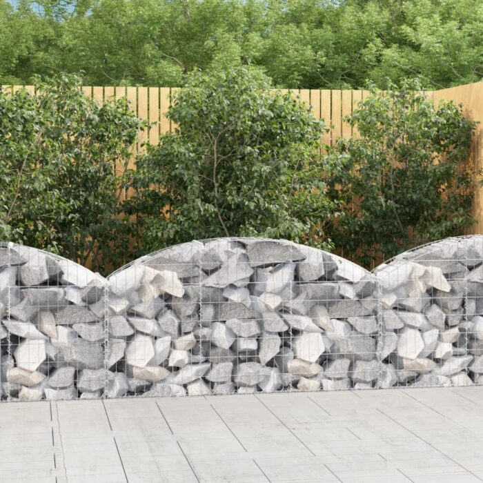 Panier de gabions arqué 150x30x60/80 cm Fer galvanisé – Image 1