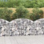 Panier de gabions arqué 150x30x80/100 cm Fer galvanisé