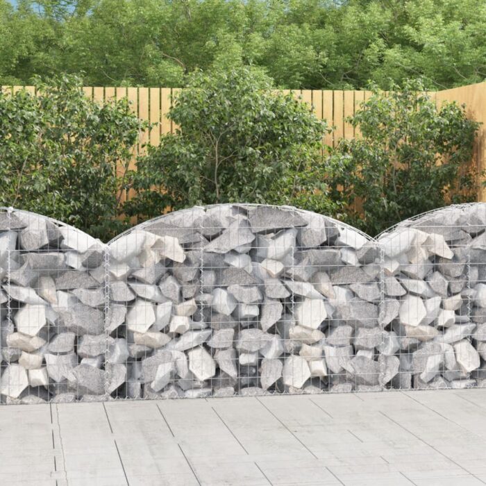 Panier de gabions arqué 150x30x80/100 cm Fer galvanisé – Image 1