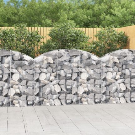 Panier de gabions arqué 150x30x100/120 cm Fer galvanisé