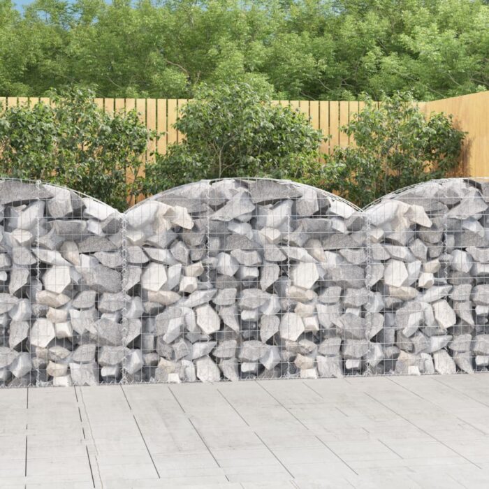 Panier de gabions arqué 150x30x100/120 cm Fer galvanisé – Image 1