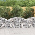 Panier de gabions arqué 150x50x60/80 cm Fer galvanisé