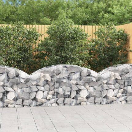 Panier de gabions arqué 150x50x60/80 cm Fer galvanisé