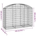 Panier de gabions arqué 150x50x100/120 cm Fer galvanisé – Image 3