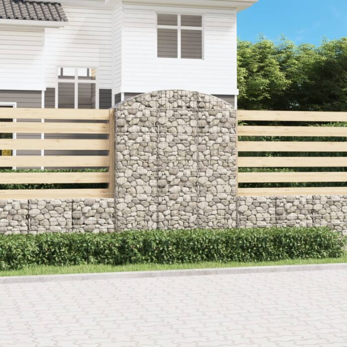 Panier de gabions arqué 150x50x180/200 cm Fer galvanisé – Image 1