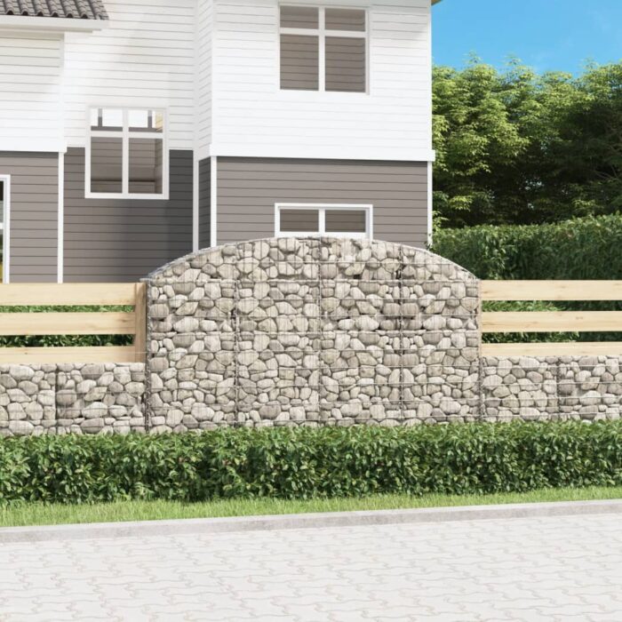 Panier de gabions arqué 200x30x120/140 cm Fer galvanisé – Image 1