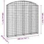 Panier de gabions arqué 200x30x180/200 cm Fer galvanisé – Image 3