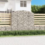 Panier de gabions arqué 200x30x180/200 cm Fer galvanisé