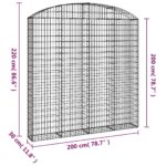 Panier de gabions arqué 200x30x200/220 cm Fer galvanisé – Image 3