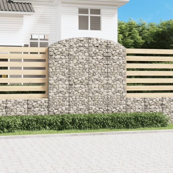 Panier de gabions arqué 200x30x200/220 cm Fer galvanisé – Image 1