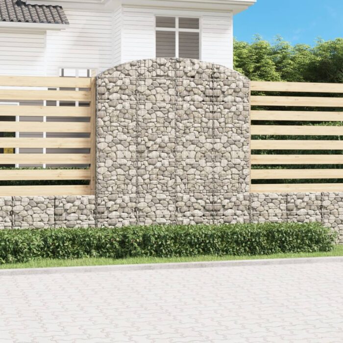 Panier de gabions arqué 200x30x220/240 cm Fer galvanisé – Image 1