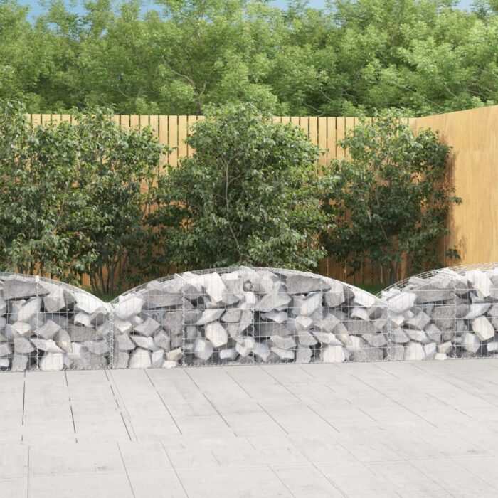 Panier de gabions arqué 200x50x40/60 cm Fer galvanisé – Image 1