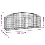 Panier de gabions arqué 200x50x60/80 cm Fer galvanisé – Image 3