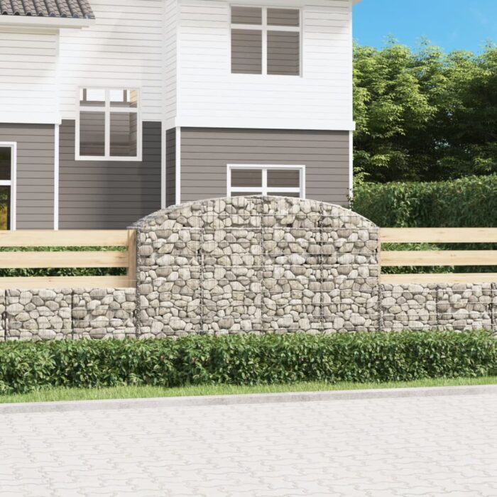 VXL8720845651398_m_en_hd_1.jpg Panier de gabions arqué 200x50x120/140 cm Fer galvanisé – Image 1