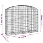 Panier de gabions arqué 200x50x140/160 cm Fer galvanisé – Image 3