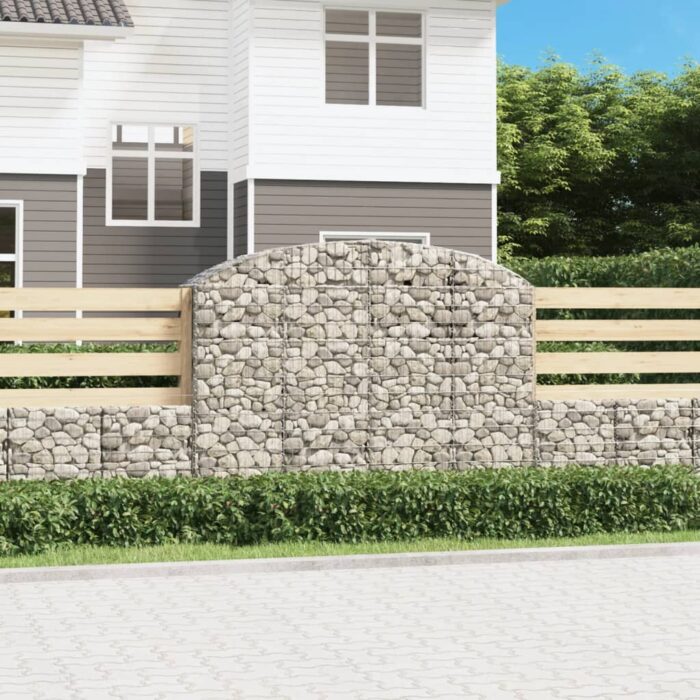 Panier de gabions arqué 200x50x140/160 cm Fer galvanisé – Image 1
