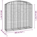 Panier de gabions arqué 200x50x180/200 cm Fer galvanisé – Image 3