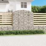 Panier de gabions arqué 200x50x200/220 cm Fer galvanisé