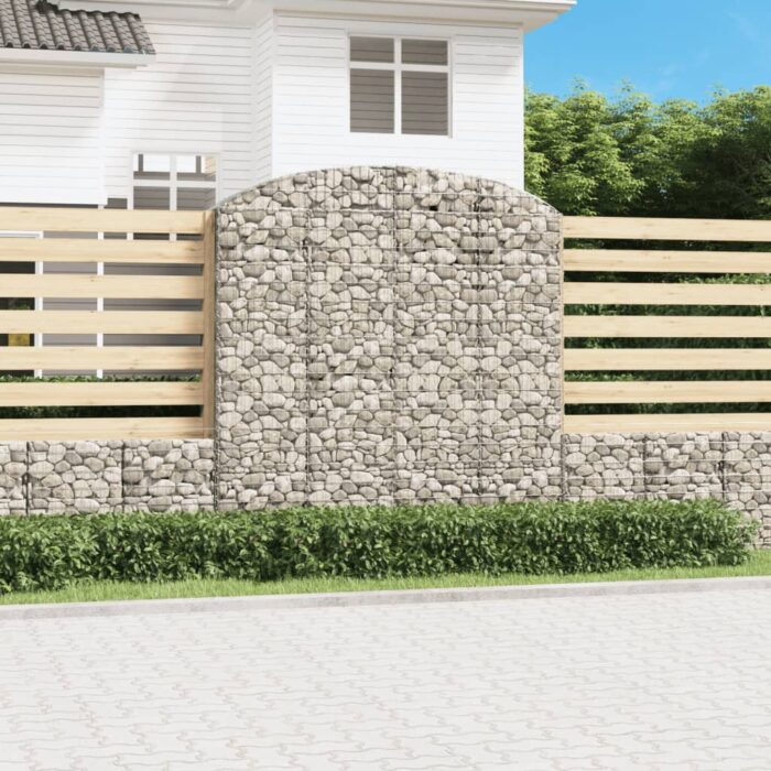 Panier de gabions arqué 200x50x200/220 cm Fer galvanisé – Image 1