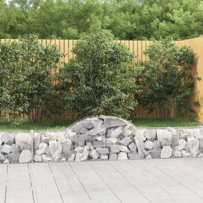 Panier de gabions arqué 200x30x40/60 cm Fer galvanisé – Image 1