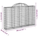 Panier de gabions arqué 200x30x120/140 cm Fer galvanisé – Image 3