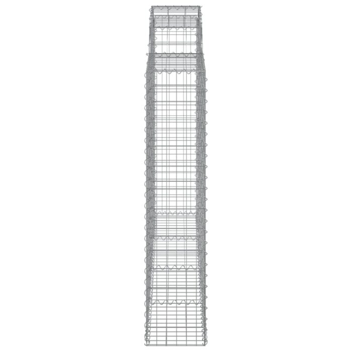 Panier de gabions arqué 200x30x140/160 cm Fer galvanisé – Image 2