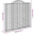 Panier de gabions arqué 200x50x180/200 cm Fer galvanisé – Image 3
