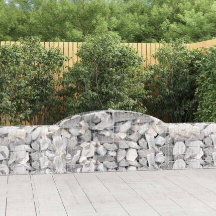Panier de gabions arqué 300x30x60/80 cm Fer galvanisé