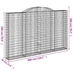 Panier de gabions arqué 300x30x180/200 cm Fer galvanisé – Image 3
